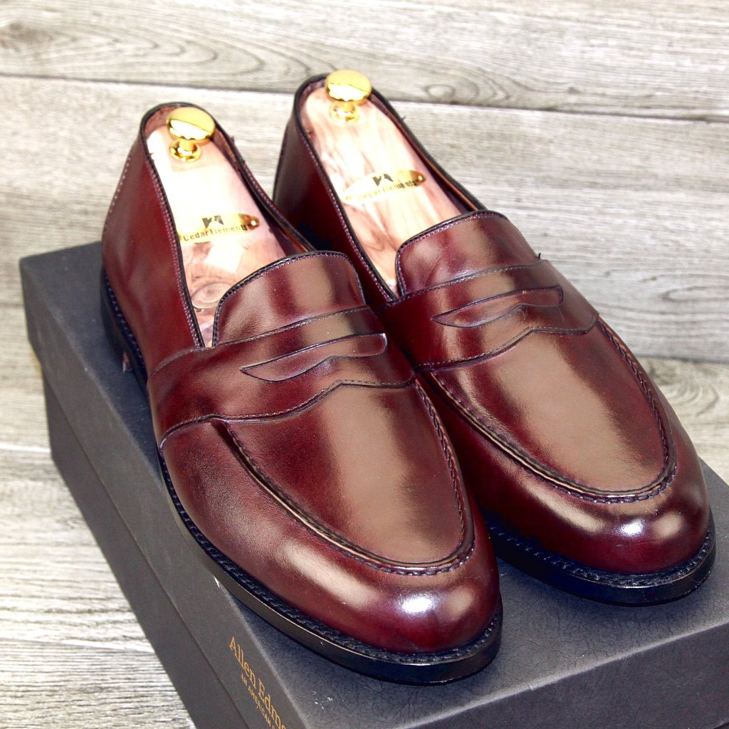 * Nib * $425 Allen Edmonds Randolph 14 D Burgundy Burnished
